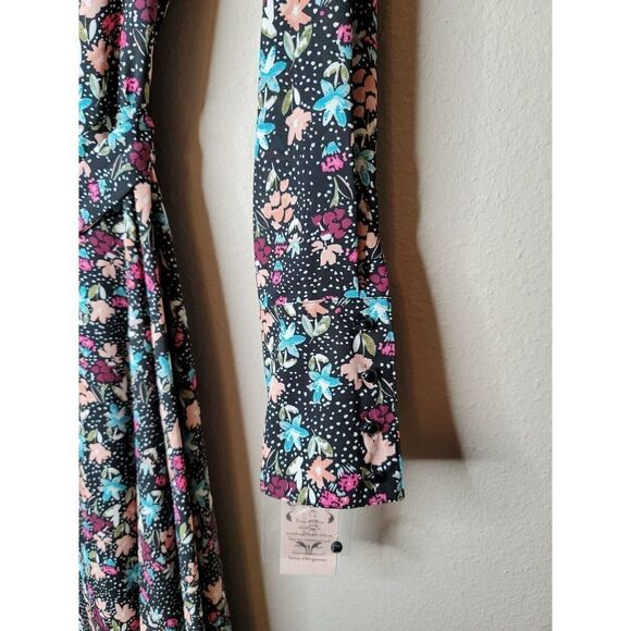 Nanette Lepore NWT Women's Black Moody Treasures Floral Dress Size 2 NEW t22 - Picture 5 of 8
